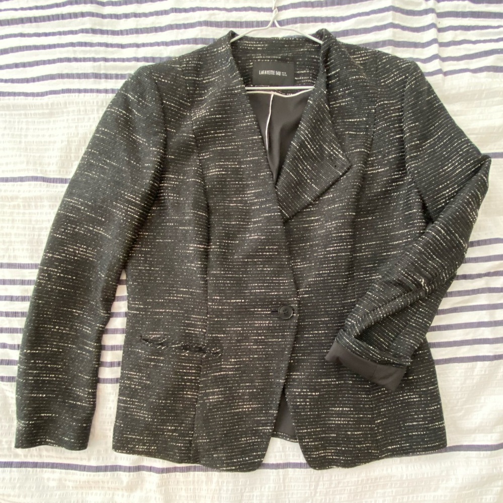 Beautiful Textured Asymmetrical One Button Blazer - image 1